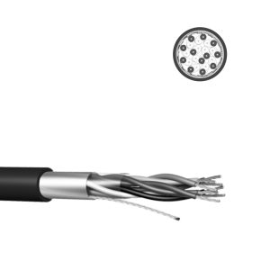 کابل‌های ابزار دقیق چند رشته‌ای با شیلد (اسکرین) کلی با عایق و روکش PVC